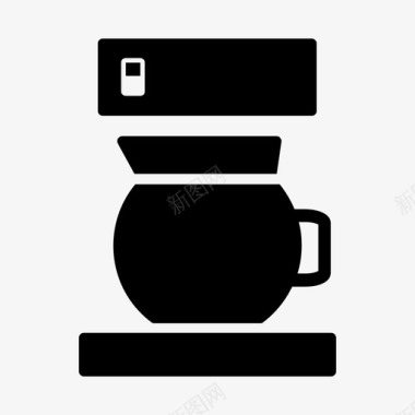 免抠咖啡机滴咖啡机咖啡机咖啡壶图标图标