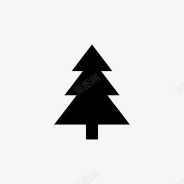 松树松树圣诞树木材图标图标