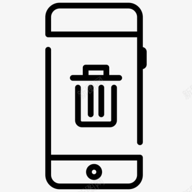 应用程序的智能手机移动垃圾箱清除缓存删除图像图标图标