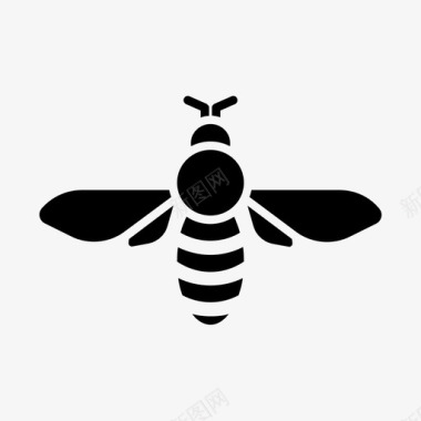 站立的蜜蜂蜜蜂昆虫自然图标图标