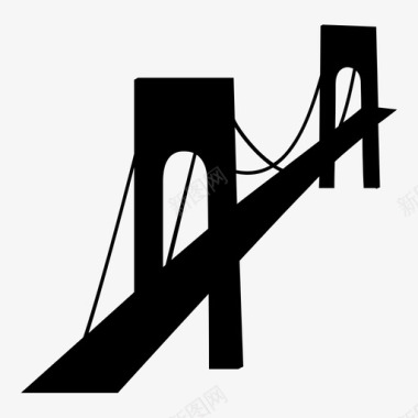 纽约曼哈顿乔治华盛顿桥建筑纽约市图标图标