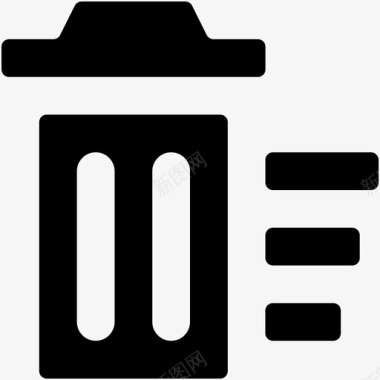 垃圾桶回收网页和用户界面字体图标图标