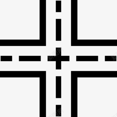 交叉道路交叉俯视图运输图标图标