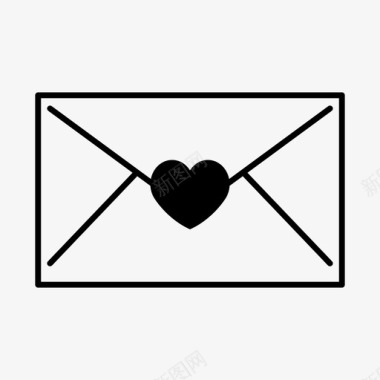 情人节的情书情书信件留言图标图标