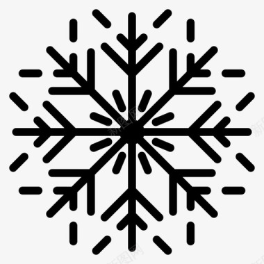 雪花蓝底冬天雪花圣诞节装饰图标图标