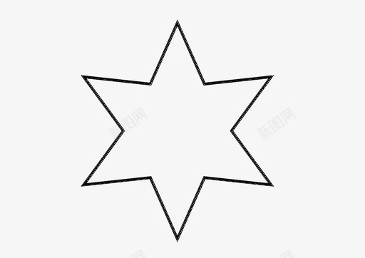 星星尖的六个头的图标图标