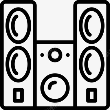 音响系统音频音乐图标图标