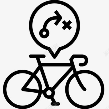环形公路自行车之旅比赛路线图标图标