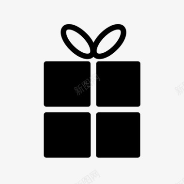 礼物包装飘带礼物生日生日礼物图标图标