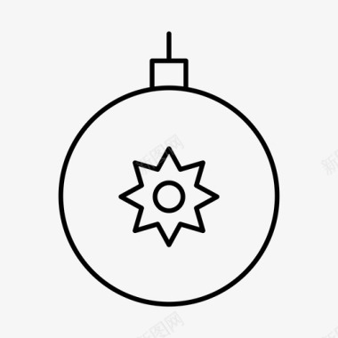 圣诞饰品球圣诞球图标图标