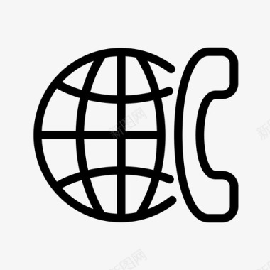 全球电话会议电话世界图标图标