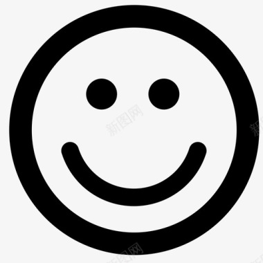快乐微笑表情符号情感图标图标