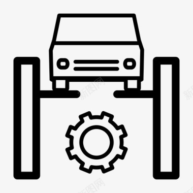 运输渠道修车车库技工图标图标