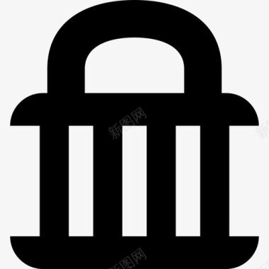 监狱锁保安钥匙和锁图标图标