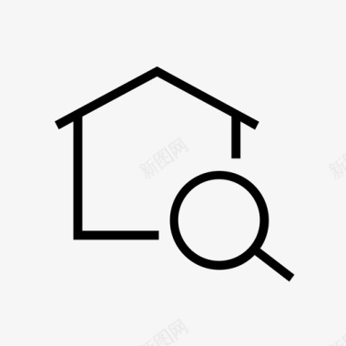 房屋搜索建筑房地产图标图标
