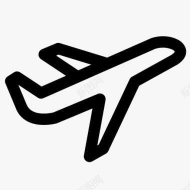 飞机机场起飞图标图标