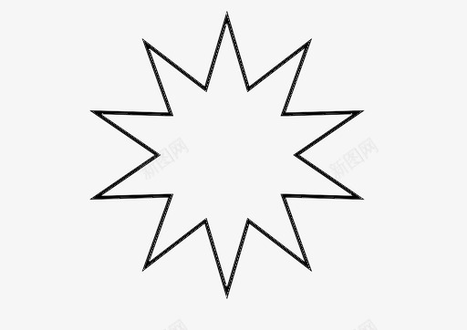 星星尖的十个头的图标图标
