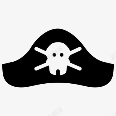海盗帽子法律和正义雕文图标图标