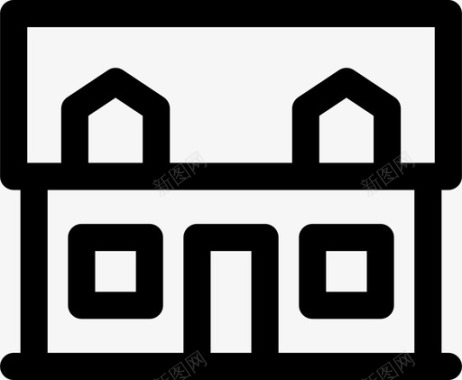 住宅家庭前门图标图标