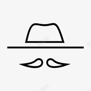 帽子隐形男人图标图标