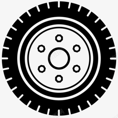汽车存放标志车轮汽车轮胎图标图标