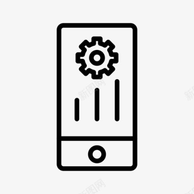 声波线矢量素材移动营销编程设置图标图标