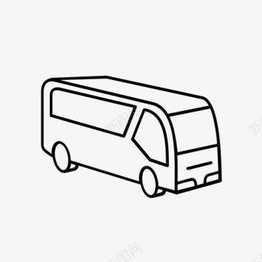 旅游巴士汽车巴士班车图标图标