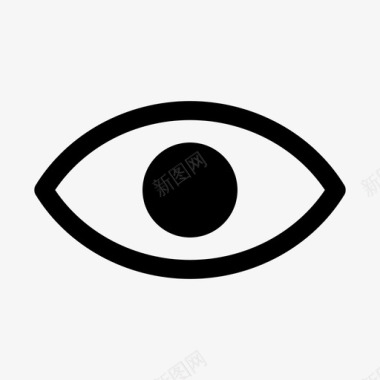 眼睛标志眼睛视野能见度图标图标