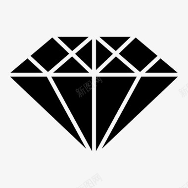 钻石珠宝岩石图标图标