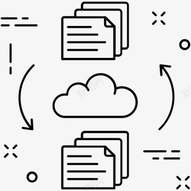数字2创意素材天空文档云计算数字存储图标图标