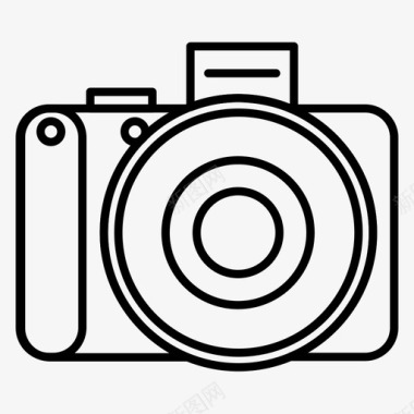 矢量摄影标志照相机单反相机照片图标图标