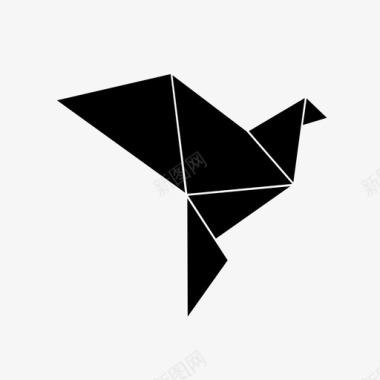 折纸鸽折纸纸图标图标