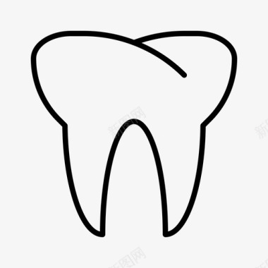 简单龙牙齿牙医口腔科图标图标