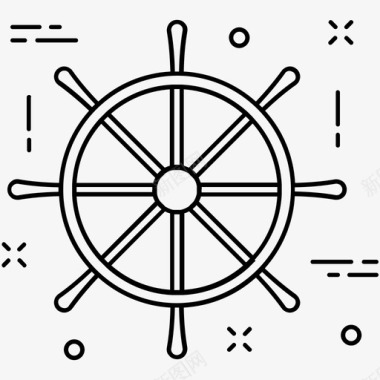 船舵船控制器船轮图标图标