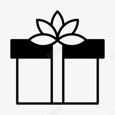 礼物盒子圣诞节图标图标
