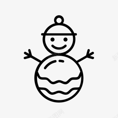 圣诞雪人雪人圣诞装饰品寒冷图标图标