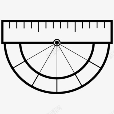 低角度量角器角度数学图标图标