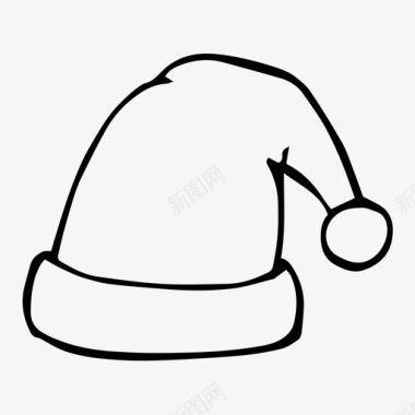 圣诞帽圣诞手绘图标图标