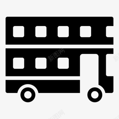 双层巴士观光旅游图标图标