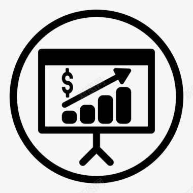 产品介绍牌柱状图收益推销牌图标图标