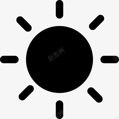 符号实心黑色太阳符号大杯子实心填充图标图标