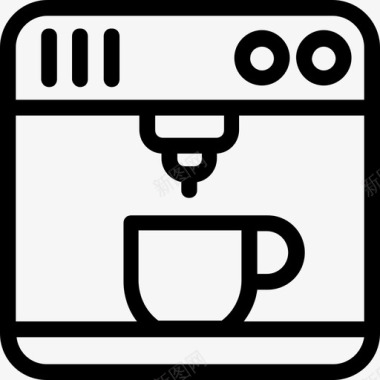 免抠咖啡机咖啡机家用电器厨房电器图标图标