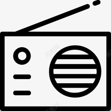 收音机媒体旧收音机图标图标