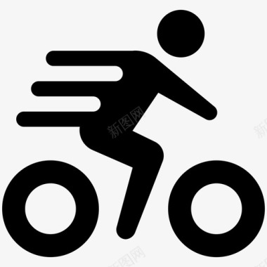 骑自行车骑快车速度自行车图标图标