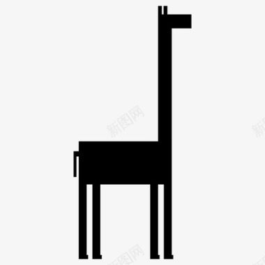 长颈鹿非洲动物图标图标