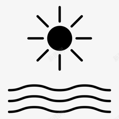 太阳海洋阳光图标图标