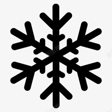 雪花标志雪花冰冰晶图标图标