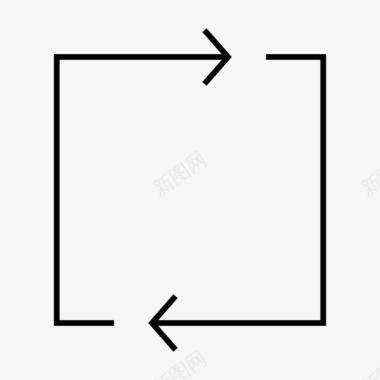 矢量循环标志循环箭头方向移动图标图标