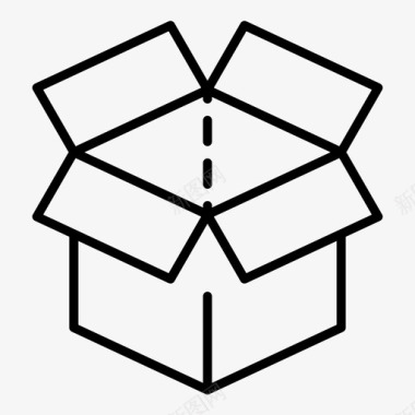 长箱子箱子纸板箱交货箱图标图标