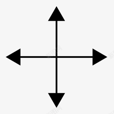 循环箭头十字箭头方向图标图标